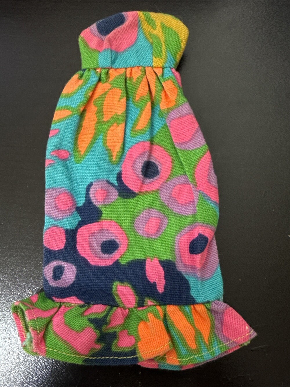Vintage Barbie Clone Shillman Mod Psychedelic Sleeveless Maxi Dress, No Belt TLC